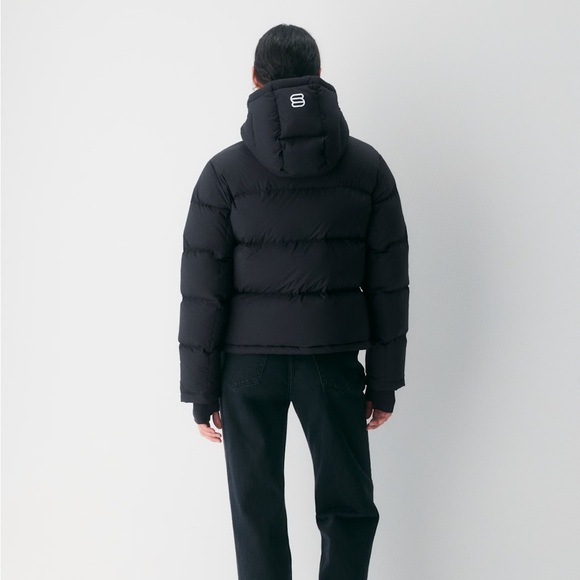 Aritzia The Super Puff Shorty cliMATTE Black Puffer Jacket XL NWT NEW - Picture 5 of 7